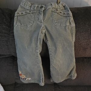 Gymboree Kids Girls Corduroy Pants - Olive Green